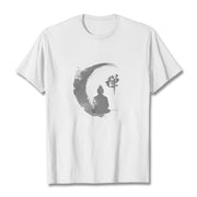 Buddha Stones Meditating Buddha Pattern Cotton Tee T-shirt T-Shirts BS White 2XL