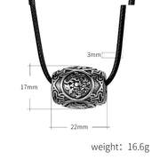 Buddha Stones Tibetan Om Mani Padme Hum Four Mythical Beasts Titanium Steel Wisdom Necklace Pendant Necklaces & Pendants BS 6