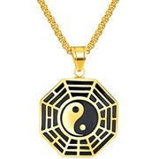 FREE Today: Harmony Strengthen Titanium Steel Bagua Yin Yang Pattern Necklace Pendant FREE FREE 6