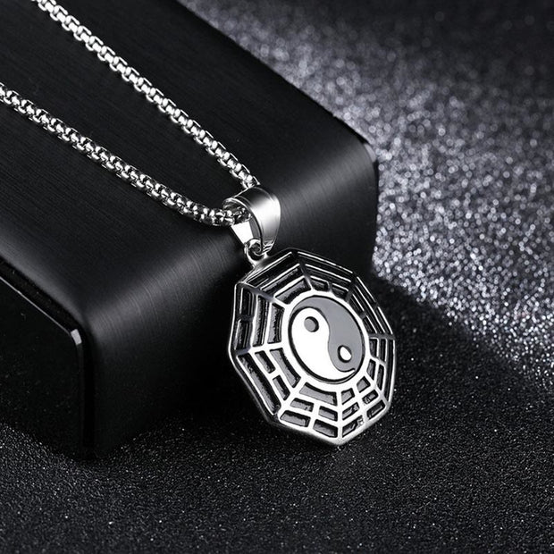 FREE Today: Harmony Strengthen Titanium Steel Bagua Yin Yang Pattern Necklace Pendant FREE FREE 12