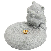 Buddha Stones Cute Lazy Standing Cat Healing Incense Burner Desk Decoration Incense Burner BS 11