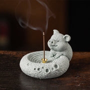 Buddha Stones Chinese Zodiac Healing Incense Burner Desk Decoration Incense Burner BS Pig 7.5*6.3*4.5cm