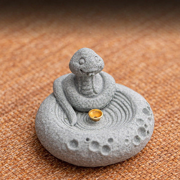 Buddha Stones Chinese Zodiac Healing Incense Burner Desk Decoration