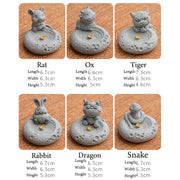 Buddha Stones Chinese Zodiac Healing Incense Burner Desk Decoration Incense Burner BS 46