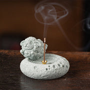 Buddha Stones Chinese Zodiac Healing Incense Burner Desk Decoration Incense Burner BS Goat 7.5*6.3*4.5cm