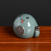 Buddha Stones Year Of The Snake Ingot Fu Character Ceramic Home Decoration Decorations BS 26