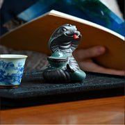 Buddha Stones Year Of The Snake Ingot Fu Character Ceramic Home Decoration Decorations BS 13