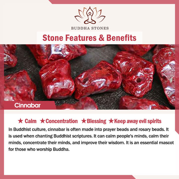 Buddha Stones Cinnabar Angora Red Shell Pearl Rose Petals Calm Bracelet