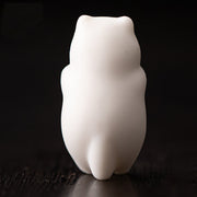 Buddha Stones Mini Hanging White Cat Tea Pet Ceramic Home Desk Figurine Decoration Decorations BS 4