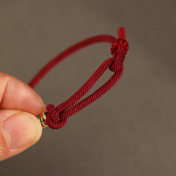 Buddha Stones Red String 925 Sterling Silver 999 Sterling Silver Coin Luck Bracelet