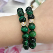 Buddha Stones Green Tiger Eye Positive Bracelet