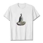 Buddha Stones Gray Formless Buddha Pattern Cotton Tee T-shirt