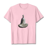 Buddha Stones Gray Formless Buddha Pattern Cotton Tee T-shirt