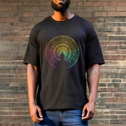 Buddha Stones Colorful Gradient Mandala Buddha Cotton Tee T-shirt T-Shirts BS 2