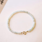 Buddha Stones 2mm Jade Ultra-thin Beads 14k Gold Plated Copper Luck Bracelet Bracelet BS 1