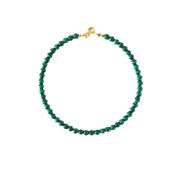 Buddha Stones 4mm Natural Malachite Beads 14k Gold Plated Copper Anti-anxiety Bracelet Bracelet BS 13