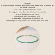 Buddha Stones 2mm Turquoise Ultra-thin Beads 14k Gold Plated Copper Wisdom Bracelet Bracelet BS 7