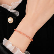 Buddha Stones 3mm Sun Stone Ultra-thin Beads 14k Gold Plated Copper Wealth Bracelet Bracelet BS 10