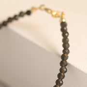 FREE Today: Transformation and Strength Small Black Obsidian Ultra-Thin Beads Bracelet