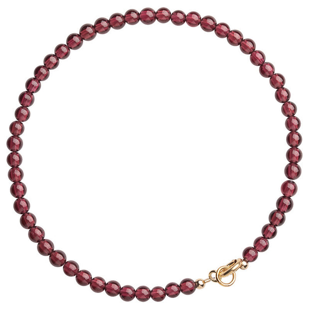 Buddha Stones 3mm Natural Small Garnet Ultra-Thin Beads Protection Bracelet