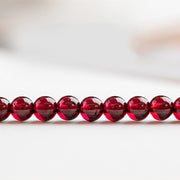 Buddha Stones 3mm Natural Small Garnet Ultra-Thin Beads Protection Bracelet Bracelet BS 4