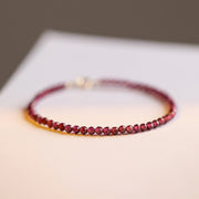 FREE Today: Purification and Protection 3mm Natural Small Garnet Ultra-Thin Beads Bracelet