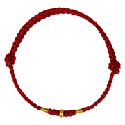 Buddha Stones 999 Gold Small Lucky Beads String Protection Luck Braided Bracelet Anklet - image 5