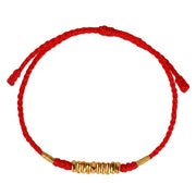 Buddha Stones 999 Gold Small Pieces String Protection Luck Ultra-Thin Braided Bracelet Bracelet BS 12