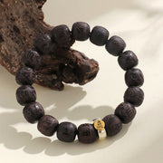 Buddha Stones Chinese Zodiac Ebony Wood Om Mani Padme Hum Balance Bracelet