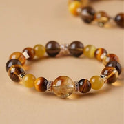 Buddha Stones Citrine Topaz Tiger Eye Happiness Bracelet Bracelet BS 2