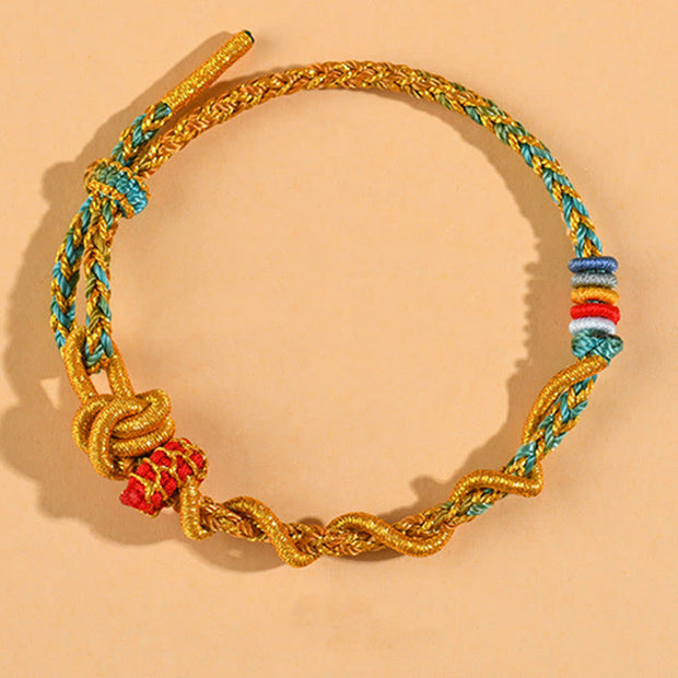 Buddha Stones Colorful String Snake Dragon Year of the Snake Luck Bracelet