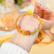 Buddha Stones Colorful String Snake Dragon Year of the Snake Luck Bracelet Bracelet BS 24