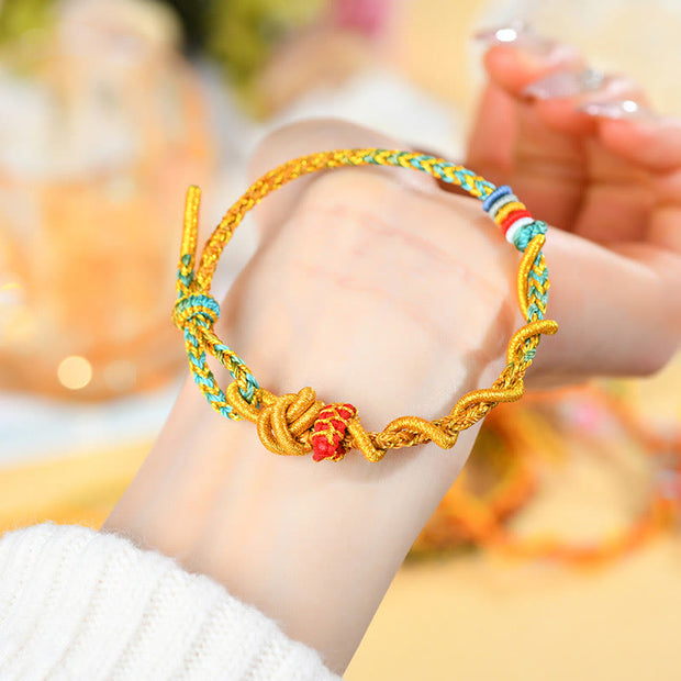 Buddha Stones Colorful String Snake Dragon Year of the Snake Luck Bracelet Bracelet BS 27