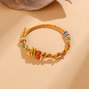 Buddha Stones Colorful String Snake Dragon Year of the Snake Luck Bracelet Bracelet BS 4