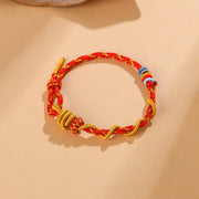 Buddha Stones Colorful String Snake Dragon Year of the Snake Luck Bracelet Bracelet BS 14