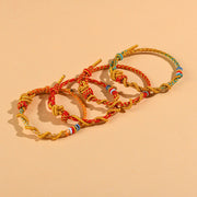 Buddha Stones Colorful String Snake Dragon Year of the Snake Luck Bracelet Bracelet BS 29