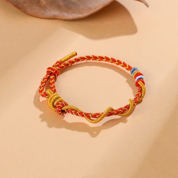 Buddha Stones Colorful String Snake Dragon Year of the Snake Luck Bracelet Bracelet BS 20