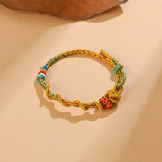 Buddha Stones Colorful String Snake Dragon Year of the Snake Luck Bracelet