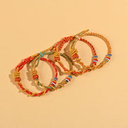 Buddha Stones Colorful String Snake Dragon Year of the Snake Luck Bracelet Bracelet BS 28