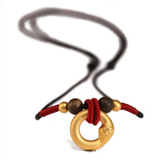 Buddha Stones 999 Pure Gold Agarwood Year of the Snake Necklace Pendant Necklaces & Pendants BS 15