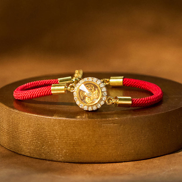 FREE Today: Connection Strength Red String Copper Brass Windmill Feng Sheng Shui Braided Bracelet