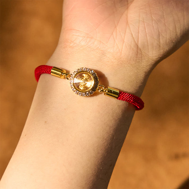 FREE Today: Connection Strength Red String Copper Brass Windmill Feng Sheng Shui Braided Bracelet