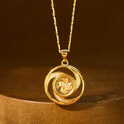 FREE Today: Balance and Healing Gold plated Copper Brass Windmill Necklace Pendant