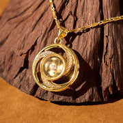 FREE Today: Balance and Healing Gold plated Copper Brass Windmill Necklace Pendant