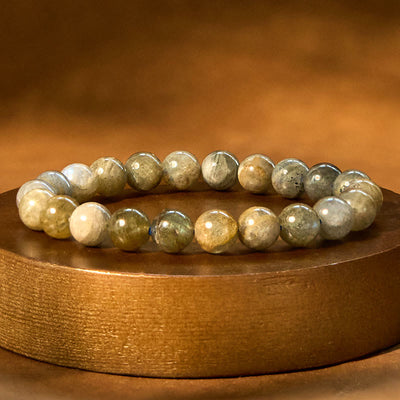 Buddha Stones Natural Labradorite Beads Healing Support Bracelet