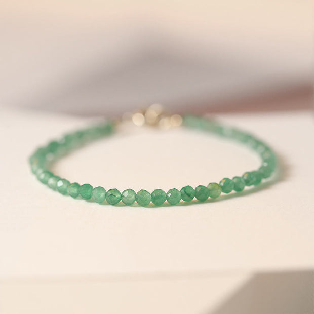 Buddha Stones 3mm Small Green Aventurine Ultra-Thin Beads Luck Bracelet Bracelet BS 6