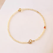 Buddha Stones 2mm Ultra-thin Citrine 14K Gold Plated Copper Beads Protection Bracelet Bracelet BS 1