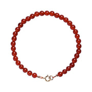 Buddha Stones Small Red Agate Ultra-thin Beads Calm Bracelet