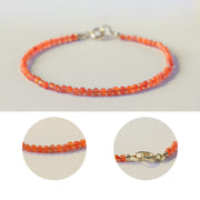 Buddha Stones Natural Cherry Persimmon Red Agate Ultra-thin Beads Confidence Bracelet Bracelet BS 4