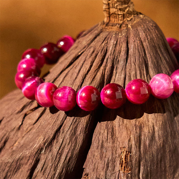 Buddha Stones Red Tiger Eye Calm Bracelet